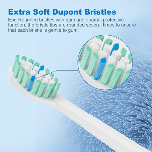 Philips Sonicare Replacement Toothbrush Heads - Compatible C1 C2 G2 W4100 HX6062/65 - Superior Cleaning