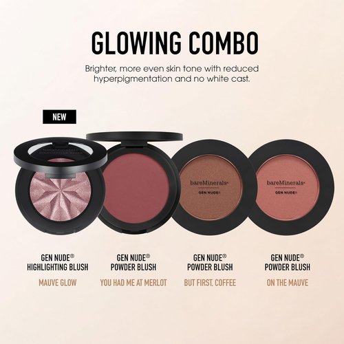 bareMinerals Gen Nude Blush & Highlighter - 2-in-1 Silky Face Makeup for All-Day Luminous Finish