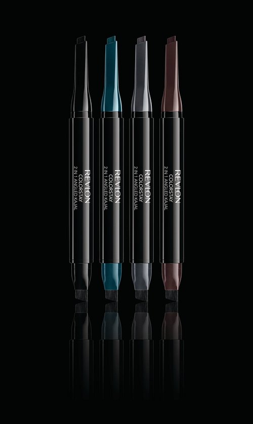 Revlon Pencil Eyeliner, ColorStay 2-in-1 Eye Makeup,Waterproof, Longwearing with Smudge Brush, Angled Kajal Eyeliner, 101 Onyx, 0.01 Oz