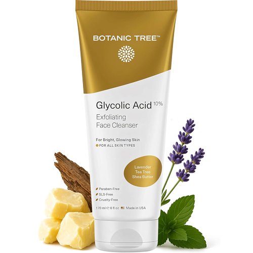 Botanic Tree Glycolic Acid Face Wash - Exfoliating Facial Cleanser with 10% Glycolic Acid - 6 fl. oz
