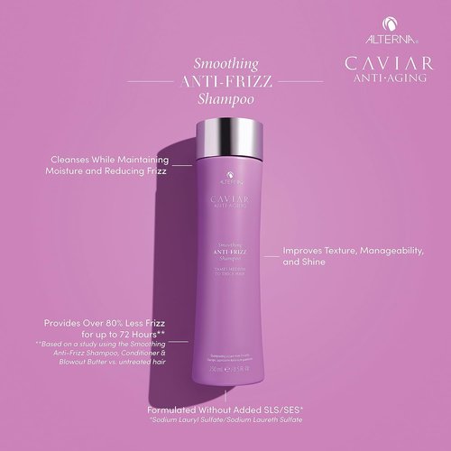 CAVIAR Anti-Aging Smoothing Shampoo - Tame Frizz & Smooth Medium to Thick Hair | Sulfate Free