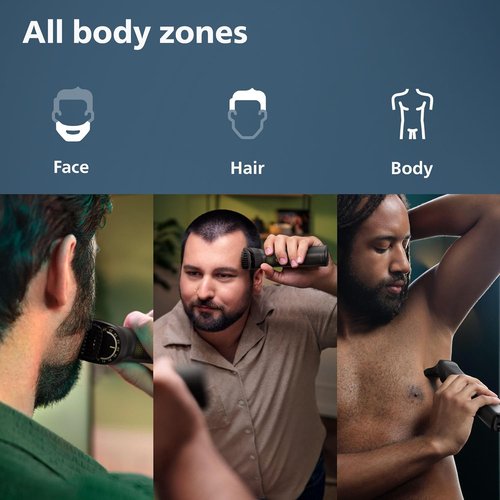 Philips Multigroom Series 9000 | 24-in-1 Trimmer Kit for Beard, Hair & Body Grooming - Precision Comb & Waterproof Design
