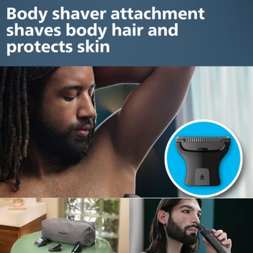 Philips Multigroom Series 9000 | 24-in-1 Trimmer Kit for Beard, Hair & Body Grooming - Precision Comb & Waterproof Design