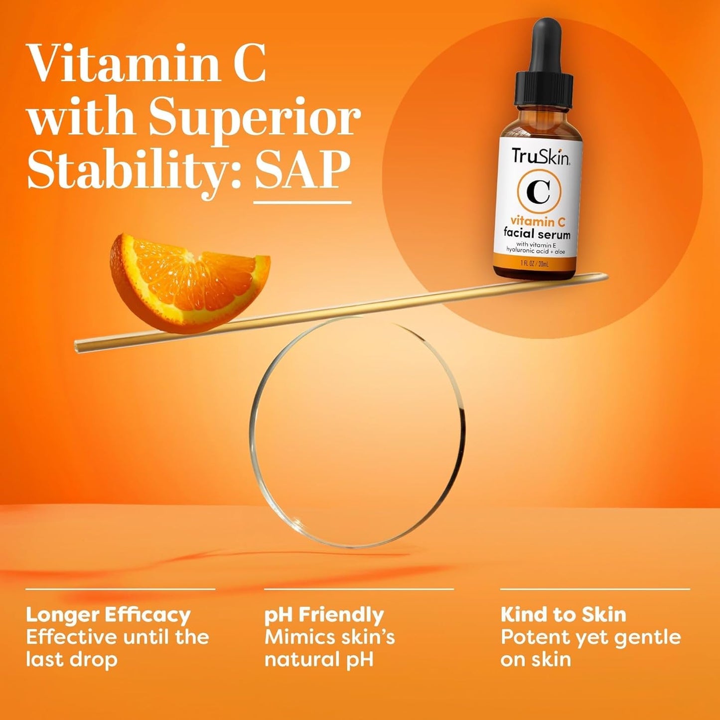 TruSkin Vitamin C Serum - Anti-Aging Face Serum with Hyaluronic Acid & Vitamin E | 2 Fl Oz for All Skin Types