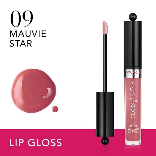 Bourjois Gloss Fabuleux Lip Gloss - Stunning 09 Mauvie Star Shade for Luscious Lips