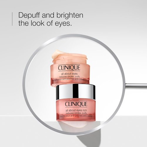 Clinique All About Eyes Rich Eye Cream - Hydrating, Brightening & Depuffing for Dark Circles | 1 Ounce