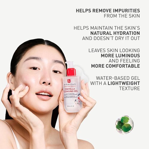 Erborian Centella Cleansing Gel - Soothing Face Wash for Clear Pores & Hydrated Skin | Korean Skincare