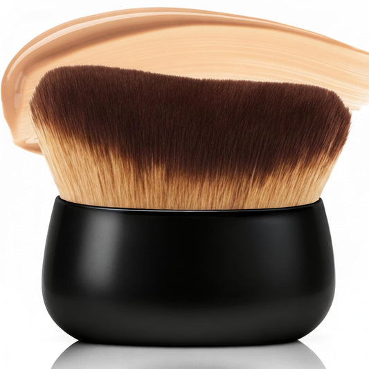 Skiennix Kabuki Self Tanner Brush - Large Vegan Body Makeup Brush for Even Coverage, Black
