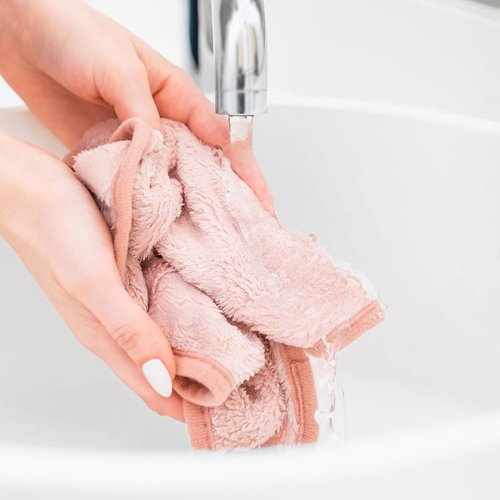 ERASE YOUR FACE Makeup Remover Cloths - Reusable Microfiber Towels for Effortless Makeup Removal - Water Activated, Dual-Sided Design (4 Count)