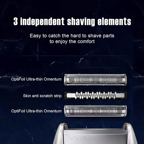 Braun 70S Series 7 Replacement Foil Shaver Heads - Compatible with 720, 750CC, 760CC, 790CC (2-Pack)