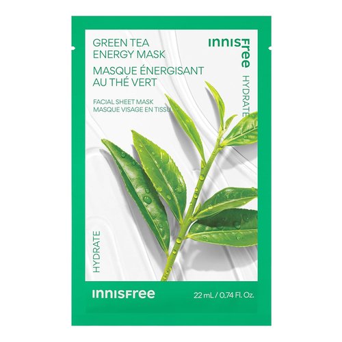 Innisfree Energy Mask - Korean Sheet Mask with Hydrating Serum for Soothing & Glowing Skin Care