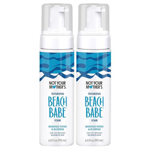 Not Your Mother's Beach Babe Texturizing Foam - 2-Pack, 6.5 fl oz Each | Crunch-Free Texture & UV Defense