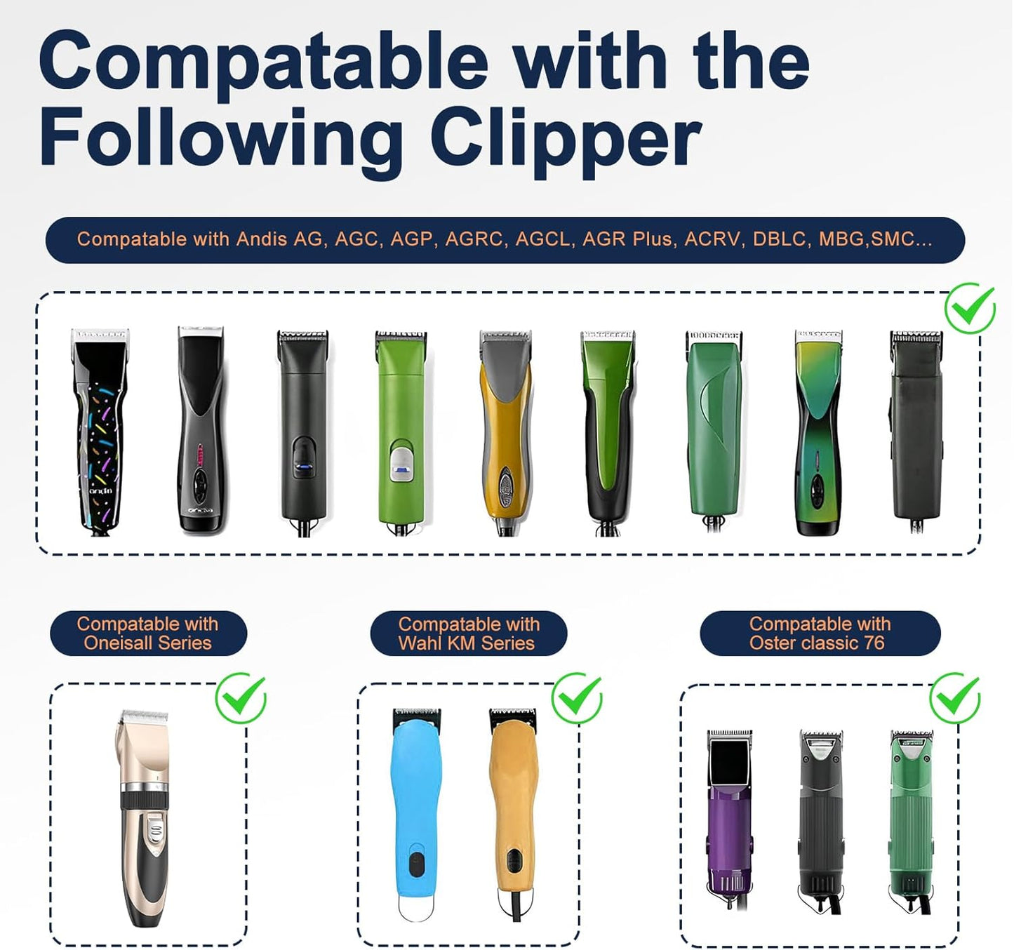 Andis 10# Clipper Blades - Detachable Pet Grooming Replacement Blades for Dog Clippers | Compatible with Wahl & Oster