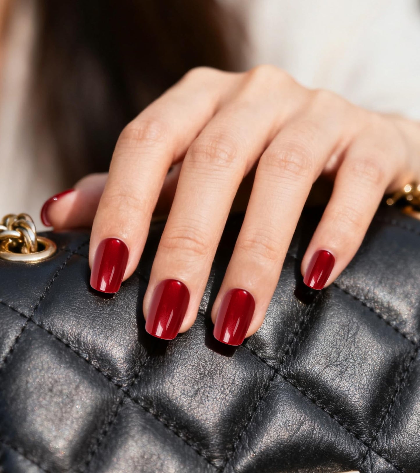 Artquee Press on Nails Short Soft Nude Square False Tips Glossy Reusable Fake Stick on Nails Kit for Women - 30 PCS 15 Sizes