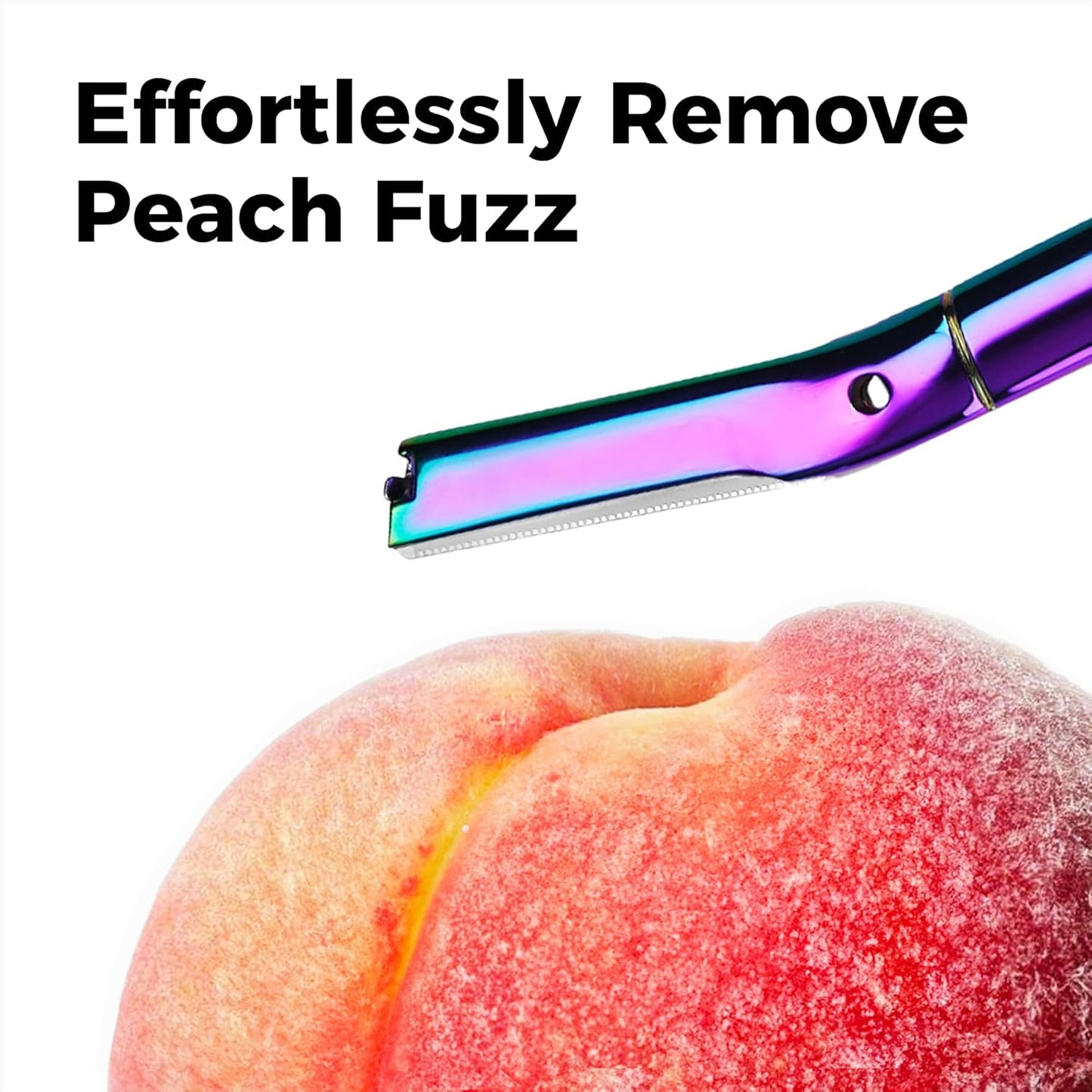 ZOMCHI Dermaplane Razor - Premium Facial & Eyebrow Razor with Metal Handle | 11 Blades, Rainbow Finish
