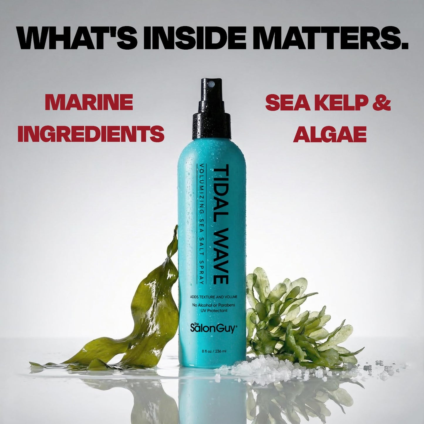 THESALONGUY Tidal Wave Sea Salt Spray for Hair – Volumizing & Texturizing Spray for Beach Waves, Thickness & Lift – Hairstylist Created Daily Wavy Hair Products for Men & Women (8 oz.)