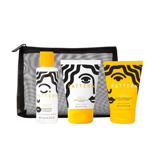 PATTERN Beauty Texture Travel Kit - Perfect for Curly & Coily Hair 3a-4c | Includes Leave-In Conditioner, Intensive Conditioner & Cleansing Shampoo