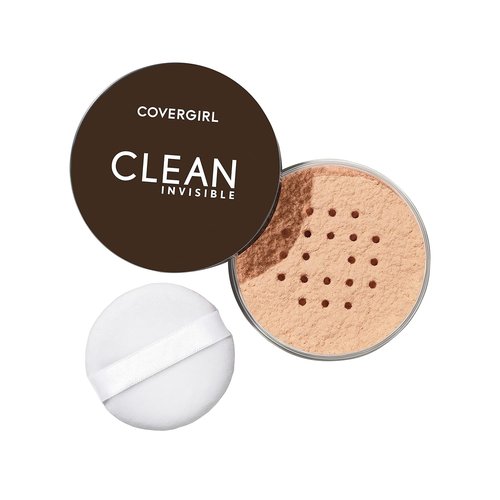 COVERGIRL Clean Invisible Loose Powder - Vegan Setting Powder for Flawless Finish - Translucent Light, 20g (Pack of 2)