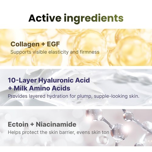 PODL Hyaluronic Hydrogel Mask - Collagen & Niacinamide for Wrinkle Improvement | 1.48oz x 4ea