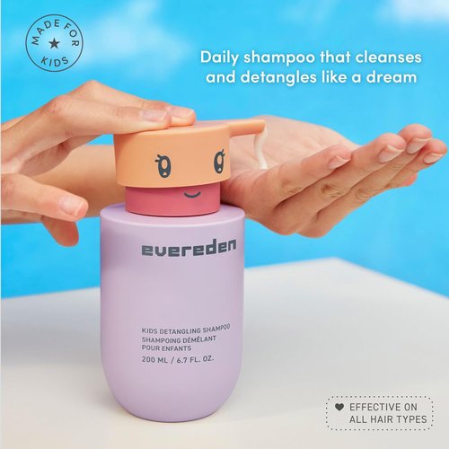 Evereden Kids Shampoo - Gentle Detangling Formula for Curly or Straight Hair | Sulfate-Free, Hypoallergenic | 6.7 fl oz