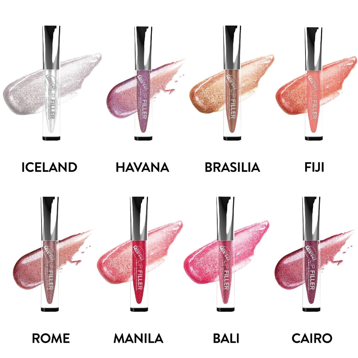 Sistar KISS ME Lip Filler - Hydrating Plumping Lip Gloss with Ultra Glitter | 2.5 mL (Fiji)