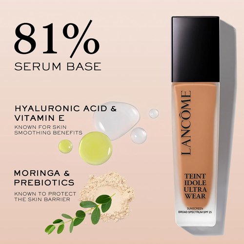Lancôme Teint Idole Ultra Wear Foundation - Longwear, Medium-Full Coverage, Waterproof & Hydrating, Natural Matte Finish