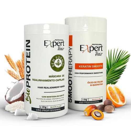 Expert Hair Botox Kit - Anti-Frizz Treatment for All Hair Types | Thermo-Active, Natural Look, 2x 1kg
