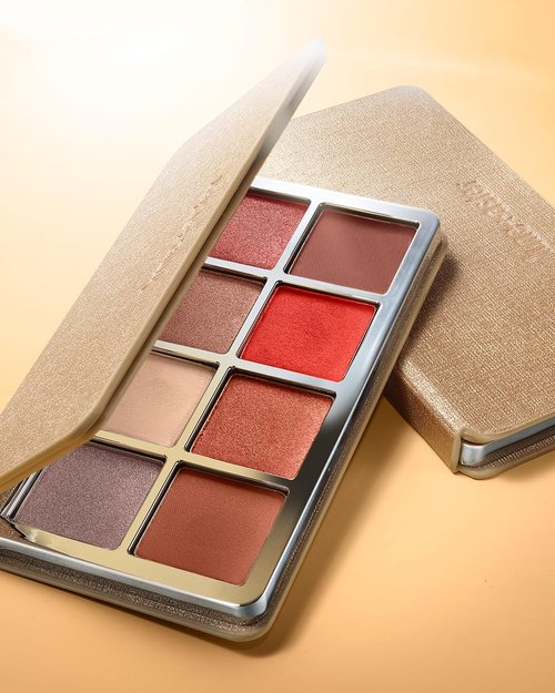 Lune+Aster Sunstone Eyeshadow Palette - Waterproof Matte & Shimmer Finish | 8 Shades in Mirrored Compact