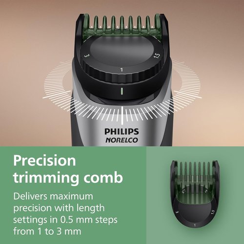 Philips Norelco 21-Piece All-in-One Trimmer 5000 Series - Electric Shaver & Clipper with Titanium Blades, 22 Length Settings (0.5-16 mm)