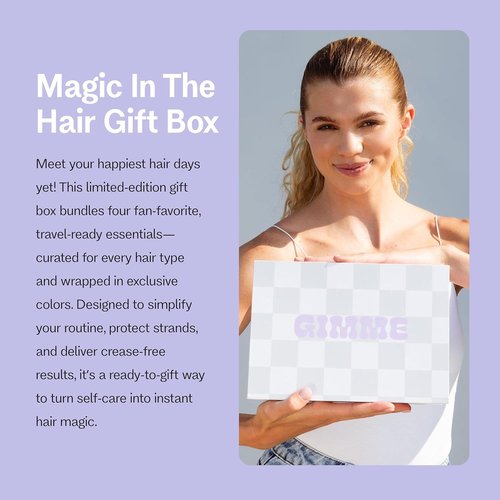 Gimme Beauty Magic Is In The Hair Gift Box - Essentials for All Hair Types - Includes Detangling & Massage Brushes