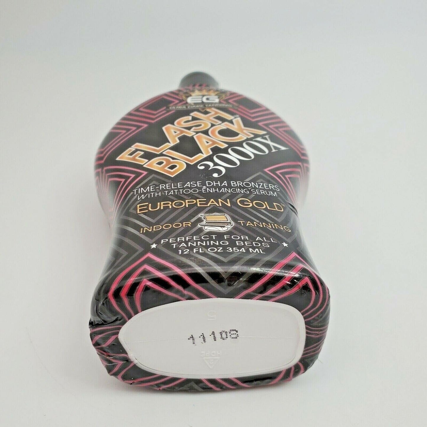 European Gold Flash Black 3000X Indoor Tanning Lotion with Time-Release DHA Bronzers, 12 oz