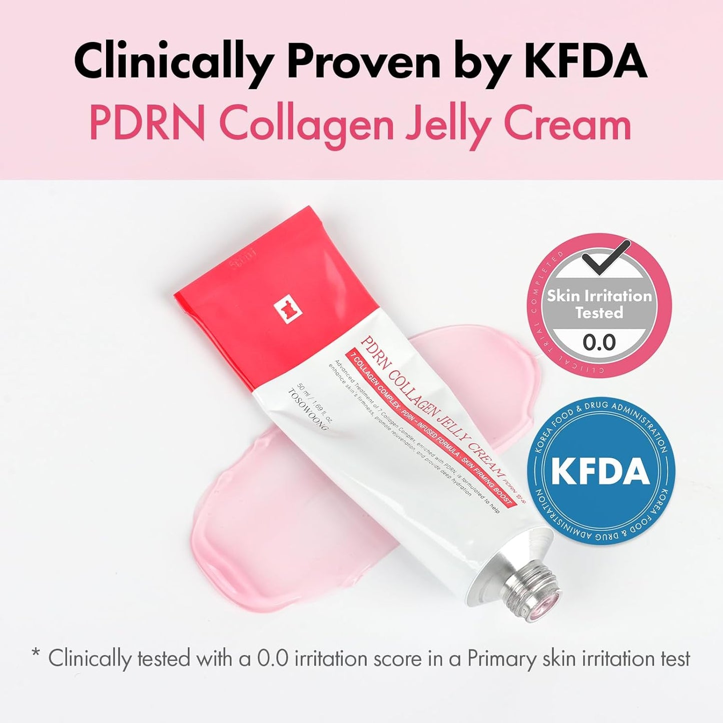 TOSOWOONG PDRN Collagen Jelly Cream - 5,000ppm Salmon DNA & Niacinamide for Hydration | 50ml