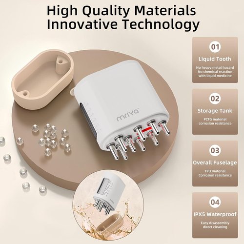 Mriya 2-in-1 Electric Hair Treatment Applicator & Massager Brush for Hair Growth | Essential Oil Application