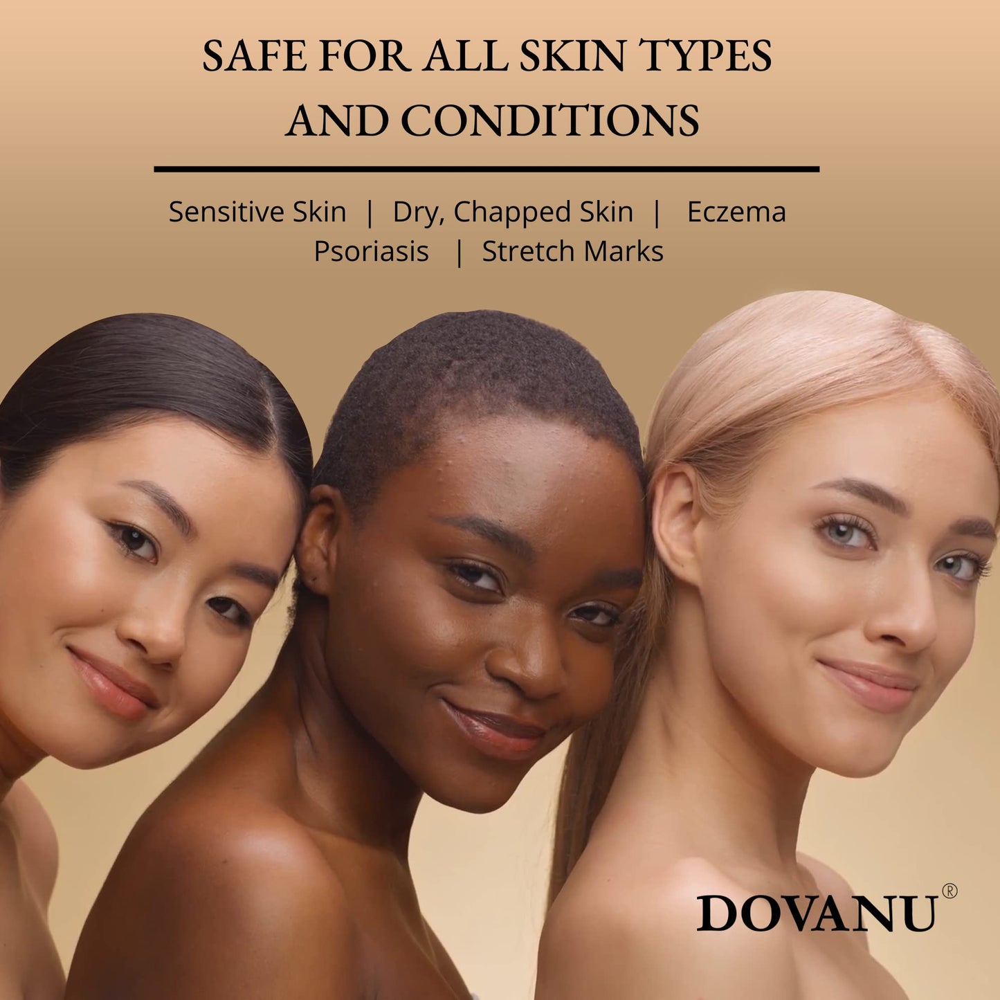 DOVANU Nilotica Silk East African Shea Butter Raw Organic & Vegan for All Skin Types - Ultimate Hydration & Repair - Paraben, GMO, & Fragrance Free - 1.7 fl oz Jar