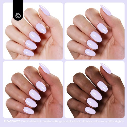 Beetles Lilac Purple Gel Polish - 1Pcs 15ml Lavender Violet Mauve Pale purple spring Gel Polish High Gloss UV Led Soak Off Nail Polish Nail Art Manicure Salon Periwinkle Color Nails