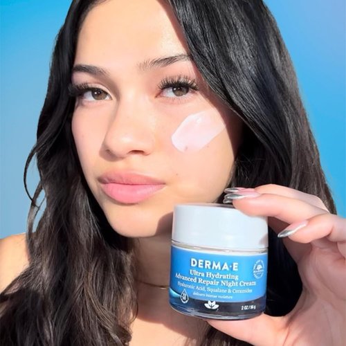 Derma E Ultra Hydrating Night Cream - Advanced Repair Face Moisturizer with Hyaluronic Acid | 2 oz