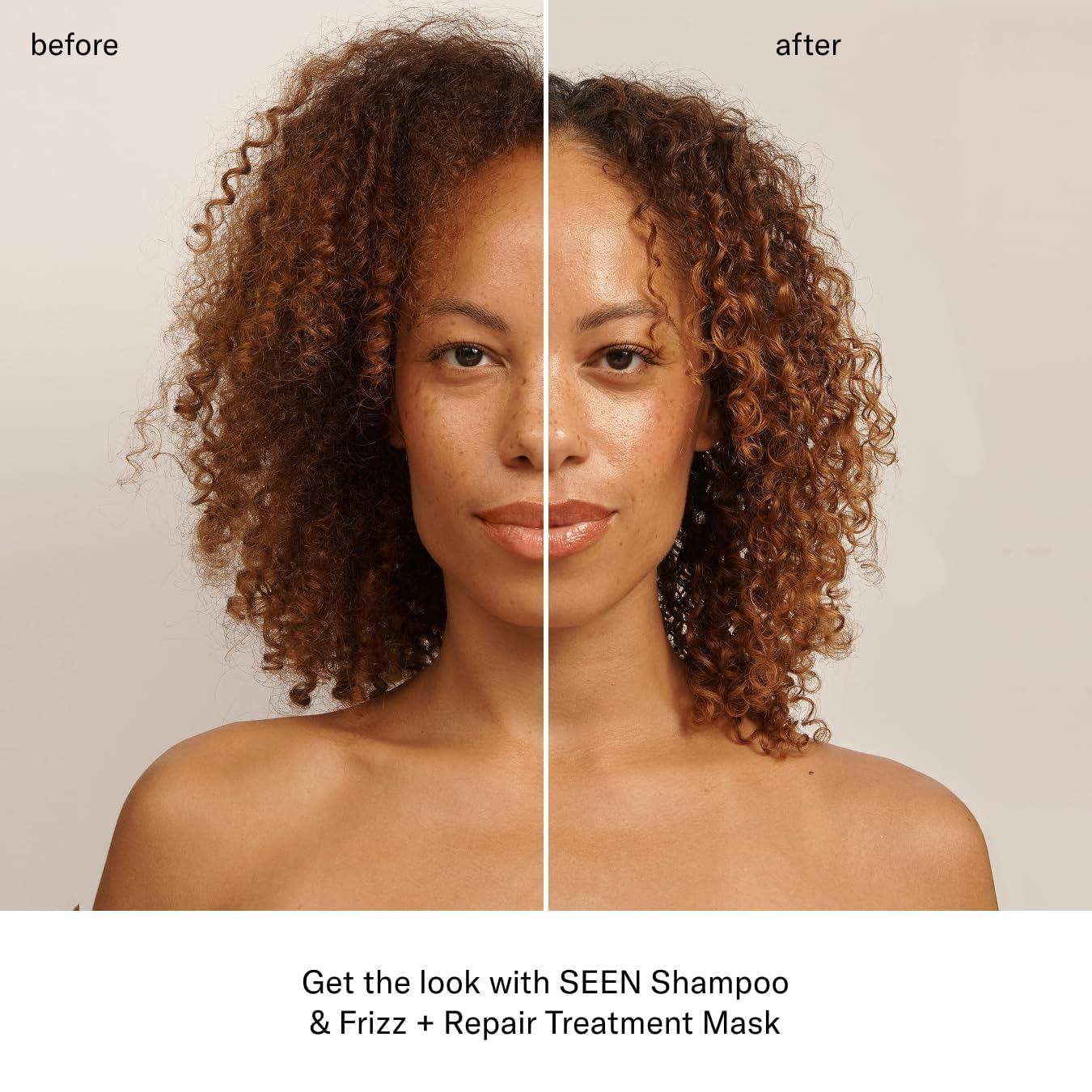 SEEN Frizz + Repair Treatment Mask - Fragrance-Free Formula for Stronger, Smoother Hair - Ideal for Sensitive Skin