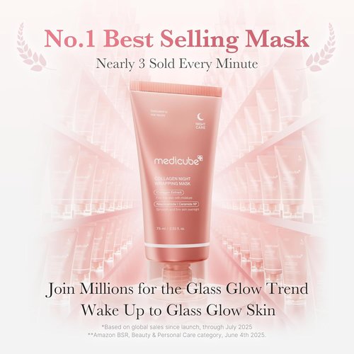 Medicube Pink Glow Wrapping Mask Duo - Collagen & PDRN Caffeine Overnight Peel-Off Facial Masks
