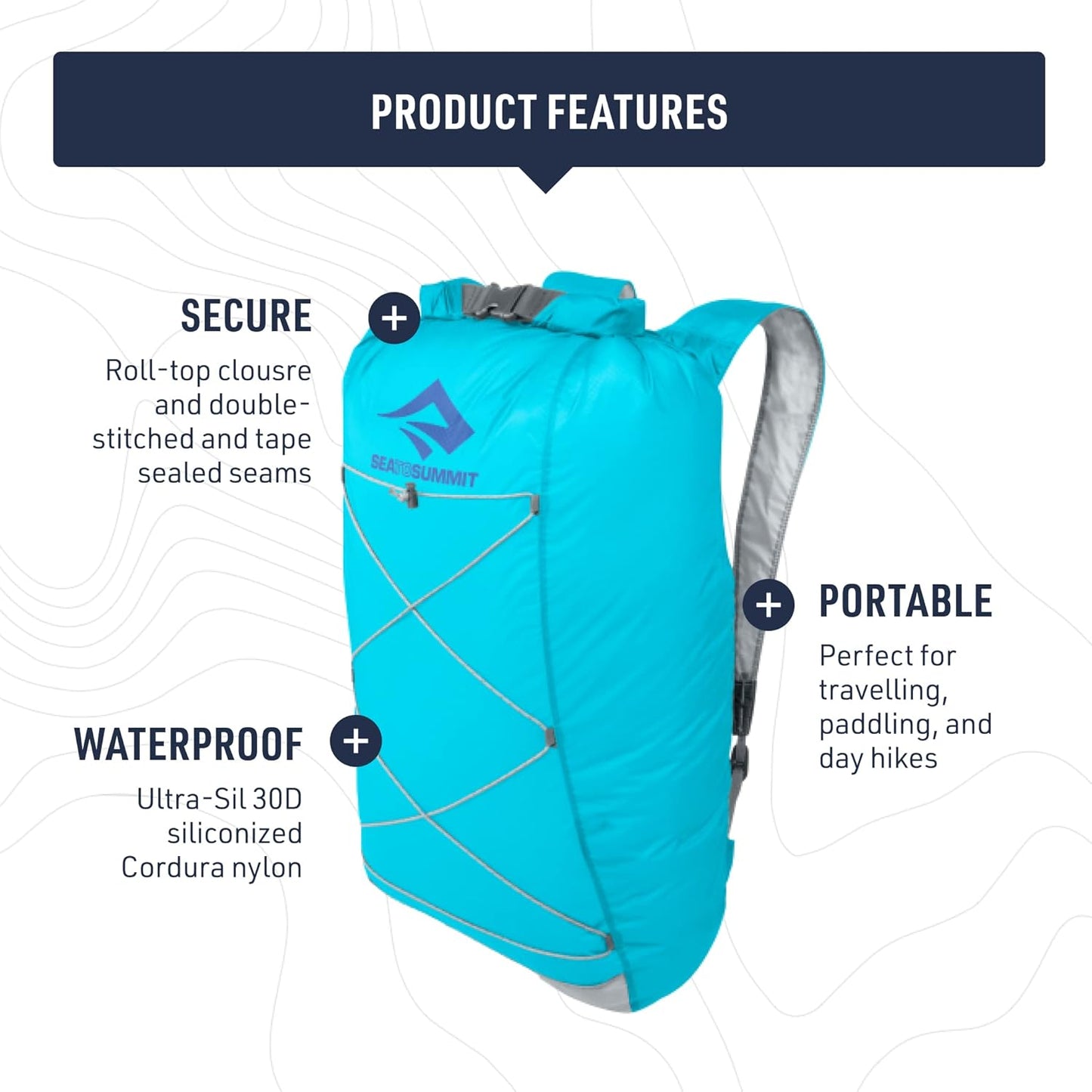 Sea to Summit Ultra-Sil Dry Pack - Lightweight Waterproof Backpack for Outdoor Adventures