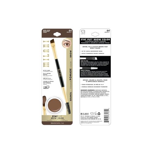 Milani Stay Put Brow Color - Vegan Brunette Eyebrow Filler | 0.09 Ounce, Cruelty-Free Formula
