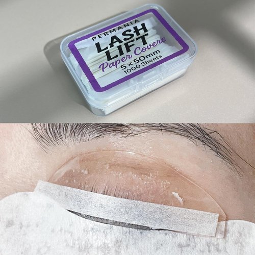 PERMANIA Lash Lift Paper Strips - 1000P Lash Perm Paper for Perfect Eyelash Lifting | White