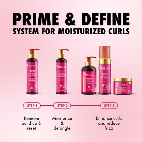 Mielle Organics Pomegranate & Honey Detangling Conditioner - Deep Moisturizing for Curly Hair (12 Fl Oz)