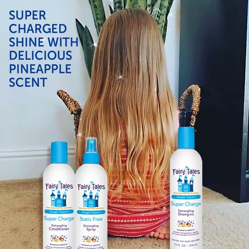 Fairy Tales Tangle Tamer Detangling Spray - Static Free Formula for Kids - 12 oz, Paraben & Sulfate Free