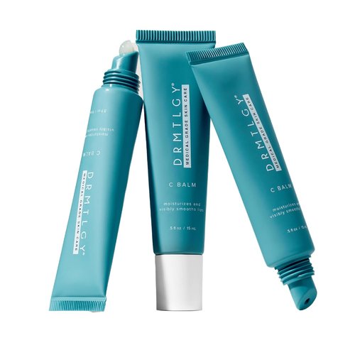 DRMTLGY C Balm: Antioxidant Lip Treatment Balm & Lip Oil with Supercharged Vitamin C, Hyaluronic Acid Serum for Deep Hydration, Smooths Lip Lines & Wrinkles, Plumps Dry, Chapped Lips