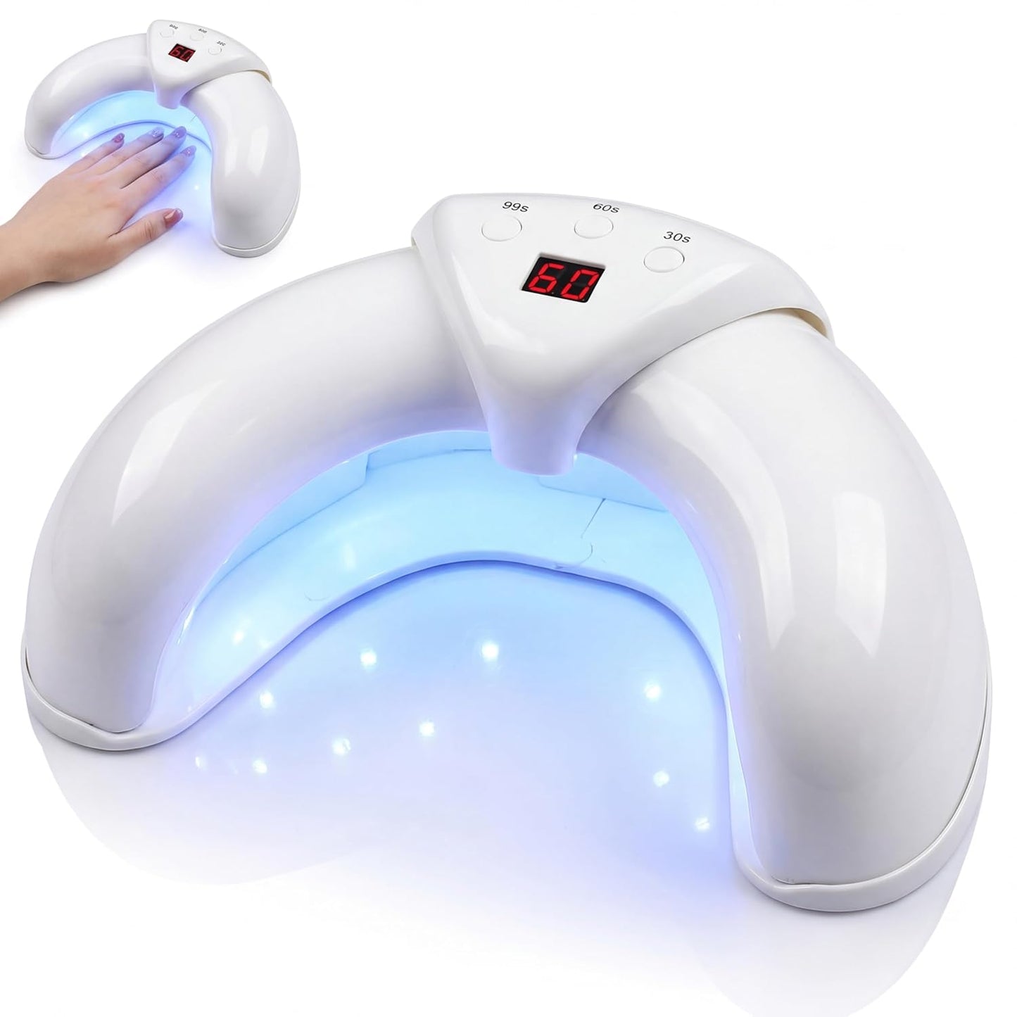 Skiennix 5-Finger Nail Fungus Treatment Device - Rechargeable LED Tool for Fingernails & Toenails