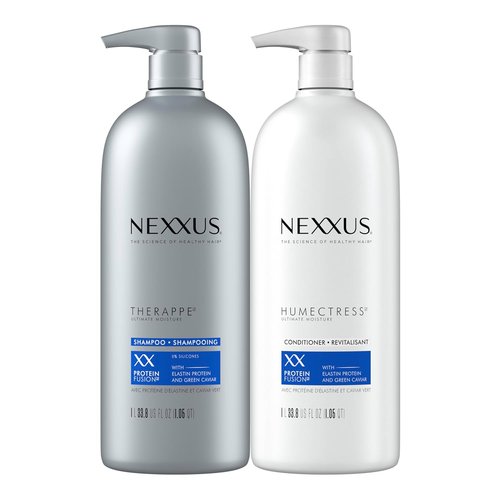 Nexxus Therappe & Humectress Shampoo and Conditioner Set - Silicone-Free Moisturizing for Dry Hair | 33.8 oz Each