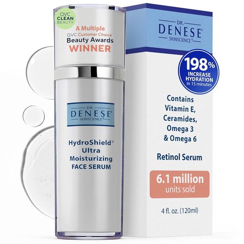 Dr. Denese SkinScience HydroShield Retinol Serum - Hydrating 4 oz Formula with Retinol & Ceramides | Dermatologist Tested, Cruelty-Free