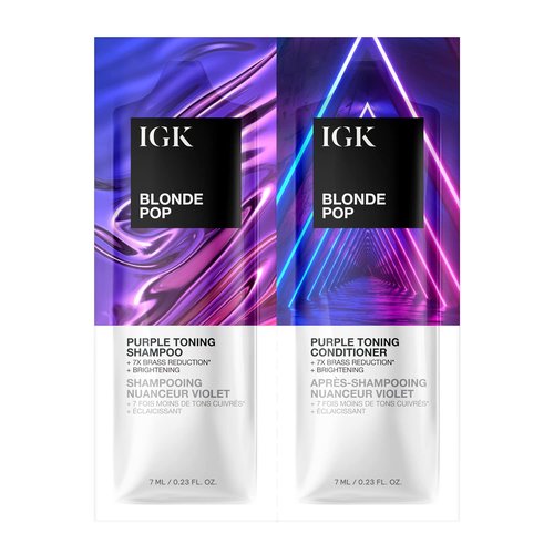 IGK BLONDE POP Purple Toning Shampoo - Brighten & Neutralize Brass | Vegan & Cruelty-Free