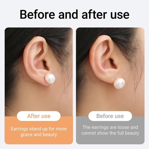 18K Gold Silicone Earring Backs by Skiennix - Hypoallergenic Replacement for Studs | 6 Pcs