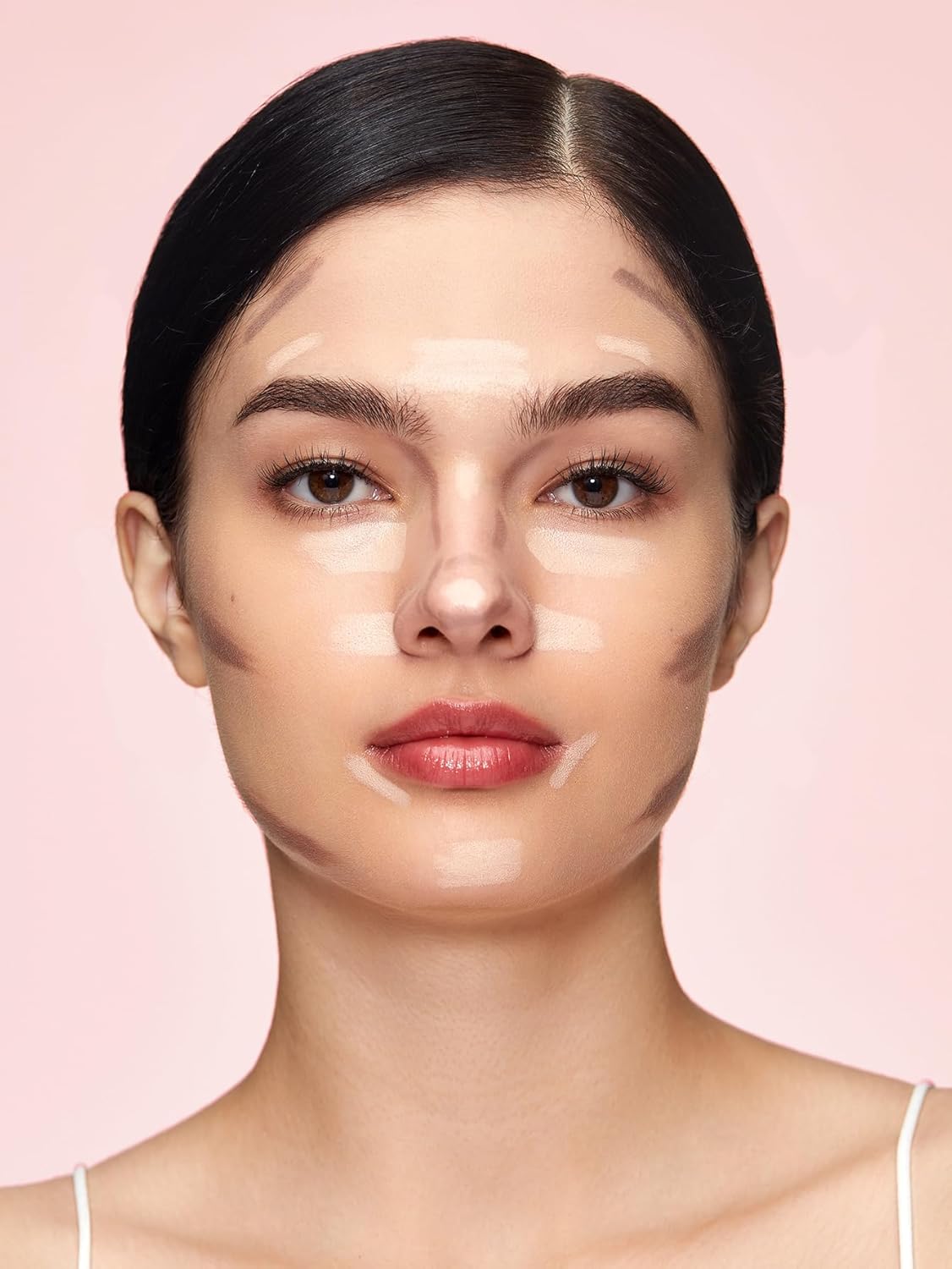 SheGlam Fine Line 2-In-1 Nose Contour & Highlight Pen - Long Lasting Waterproof Cream Bronzer & Highlighter in Umber